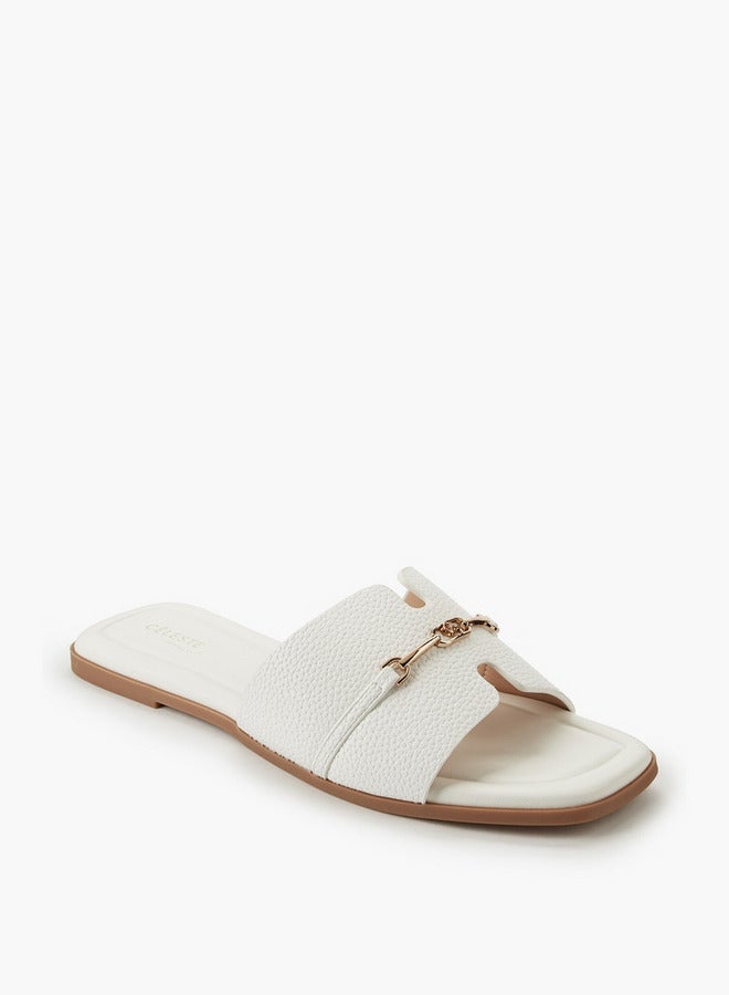 Celeste Women Metal Accent Slip-On Sandals - Image 3